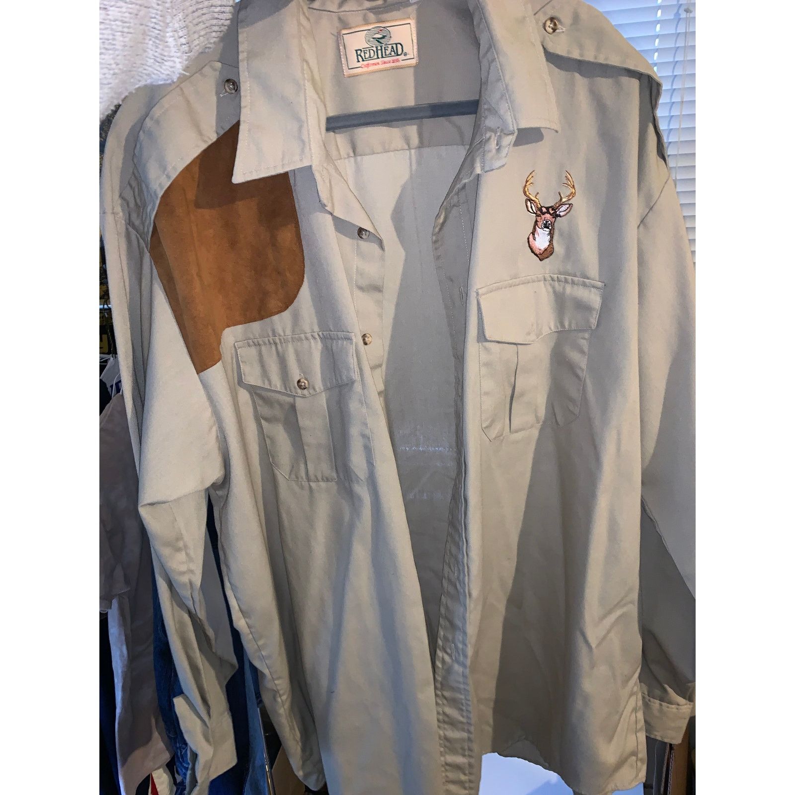 Redhead RedHead Hunting Shirt XXL Khaki Deer Patch Long Sleeve Size US XXL / EU 58 / 5 - 9 Thumbnail
