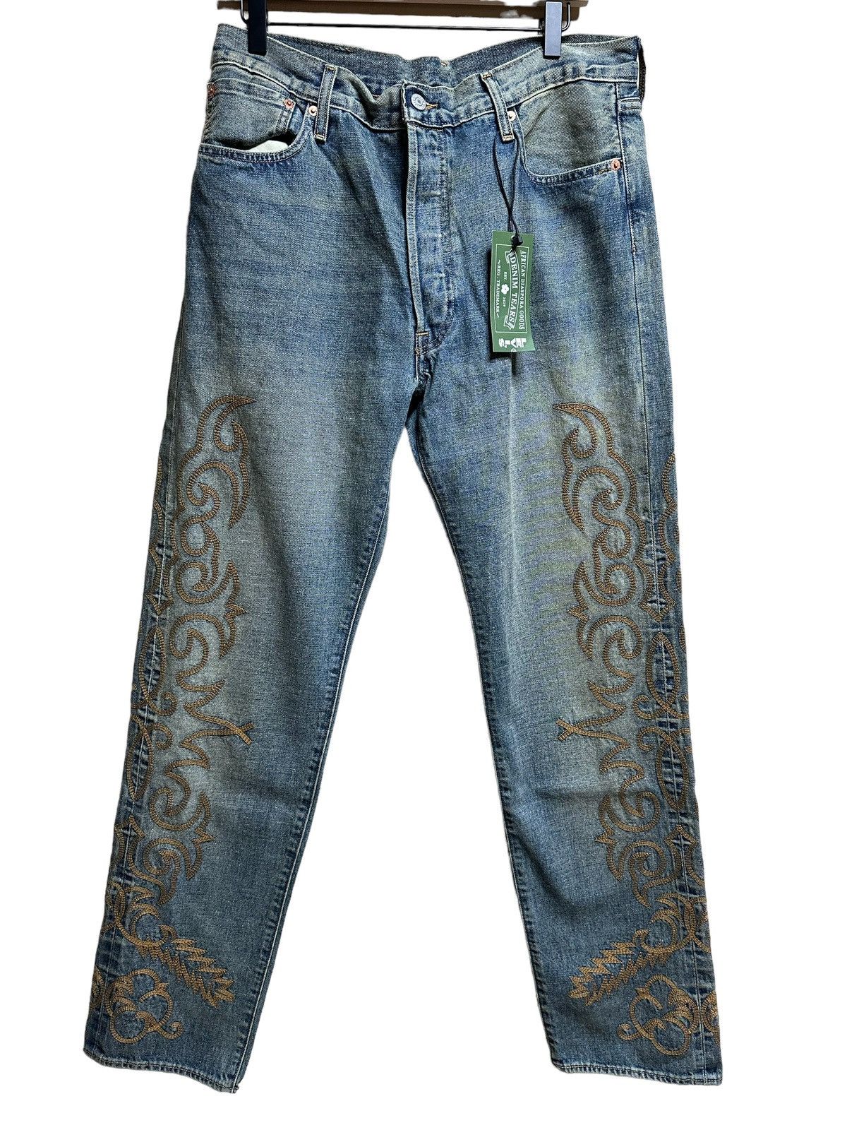 image of Denim Tears Jeans in Blue, Men's (Size 36)