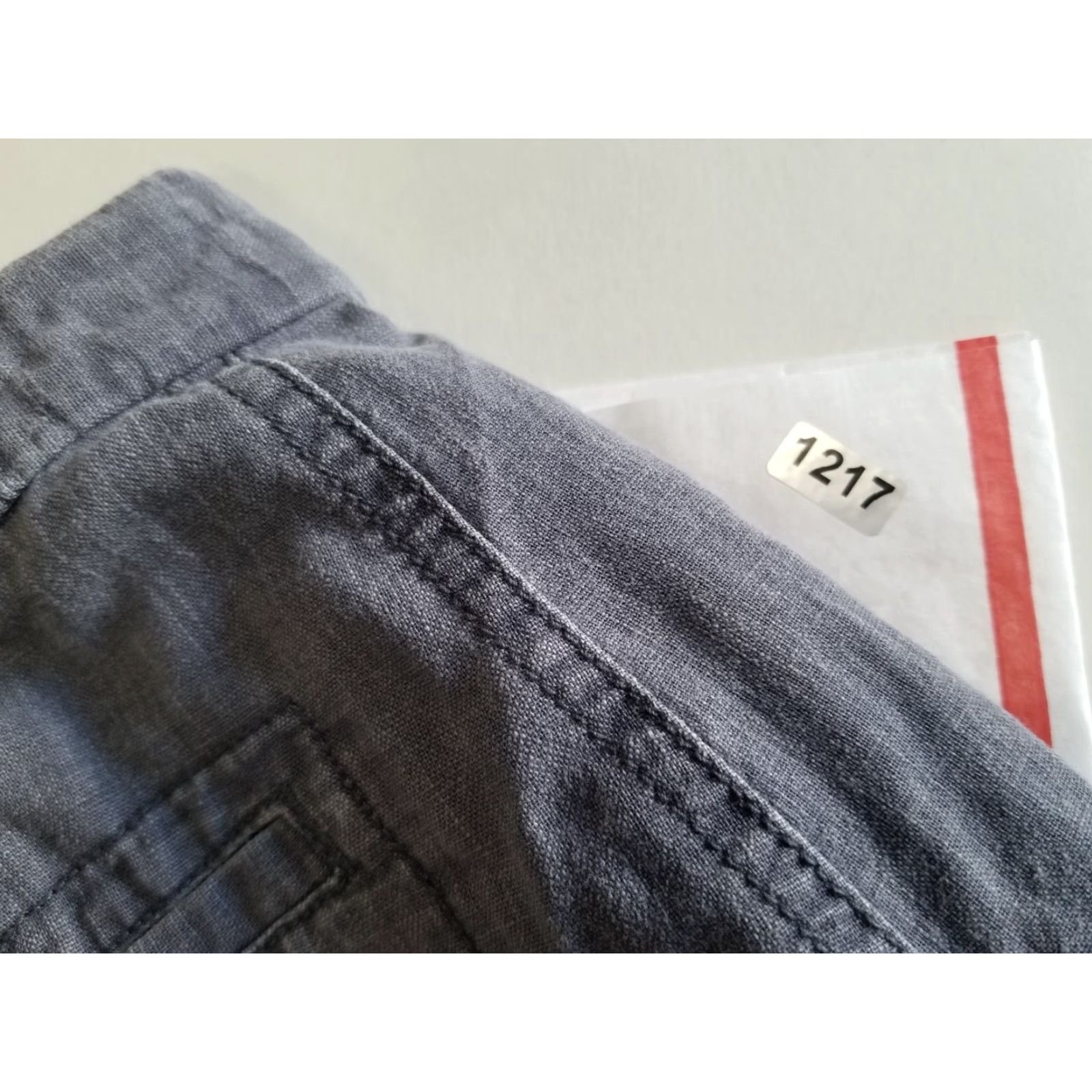Converse Converse Shorts One Star Women's Size 6 Gray Linen Cotton Shorts Boyfriend fit Summer Womens Size 28" / US 6 / IT 42 - 6 Thumbnail