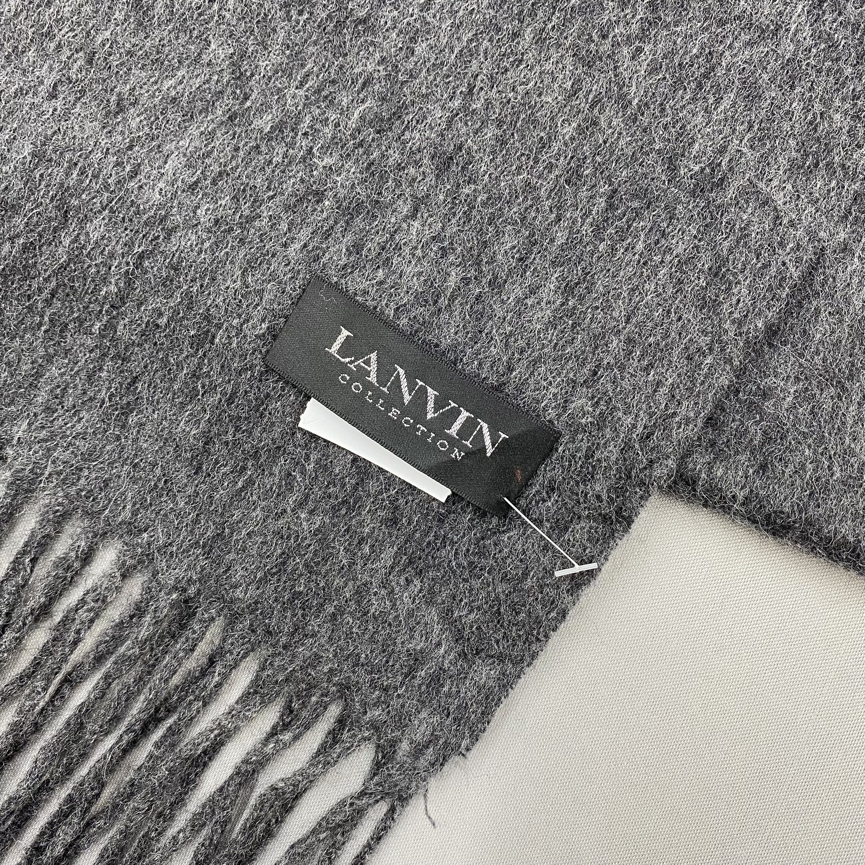 Lanvin Vintage Lanvin Scarf Muffler Cashmere Fringe Scarves Size ONE SIZE - 4 Thumbnail