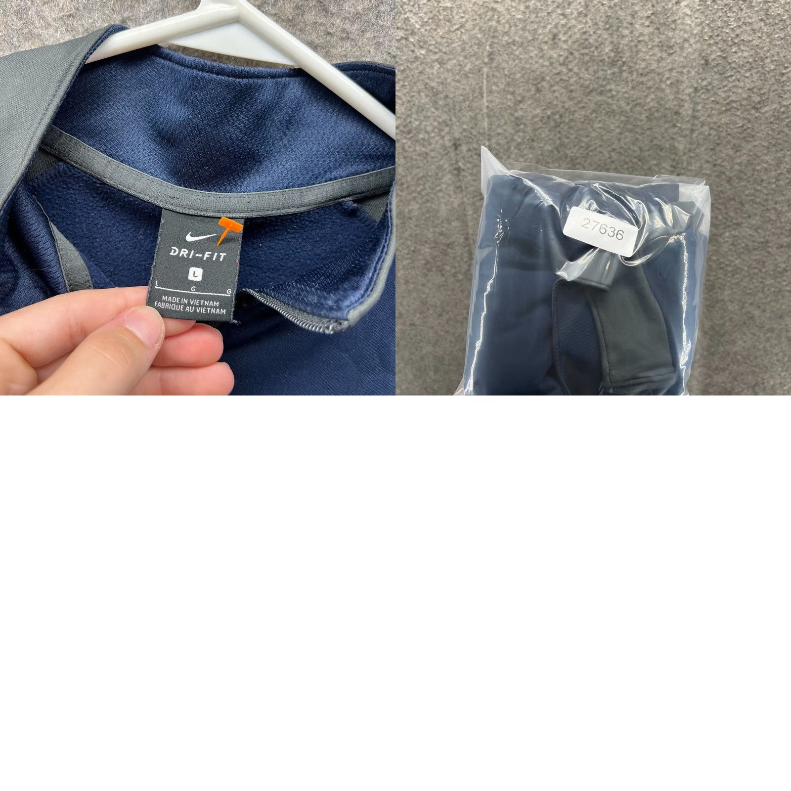 Nike VINTAGE Nike Sweatshirt Mens Large Blue Grey 1/4 Zip Swoosh Knit Academy BV6916-451 Size US L / EU 52-54 / 3 - 9 Thumbnail