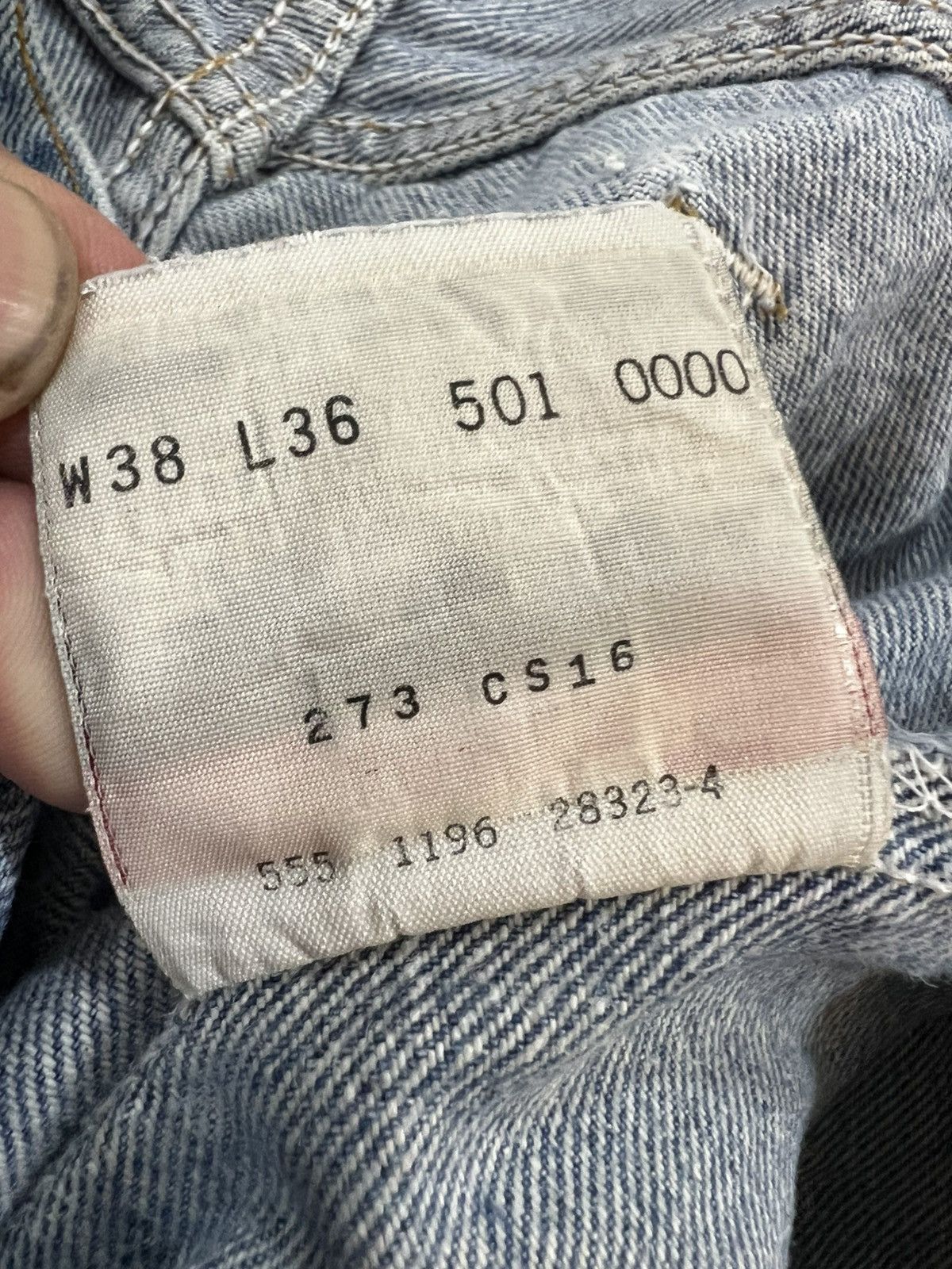 Levi's Vintage 90’s Levis 501XX Small e Non Selvedge Denim Jeans Size US 37 - 11 Thumbnail