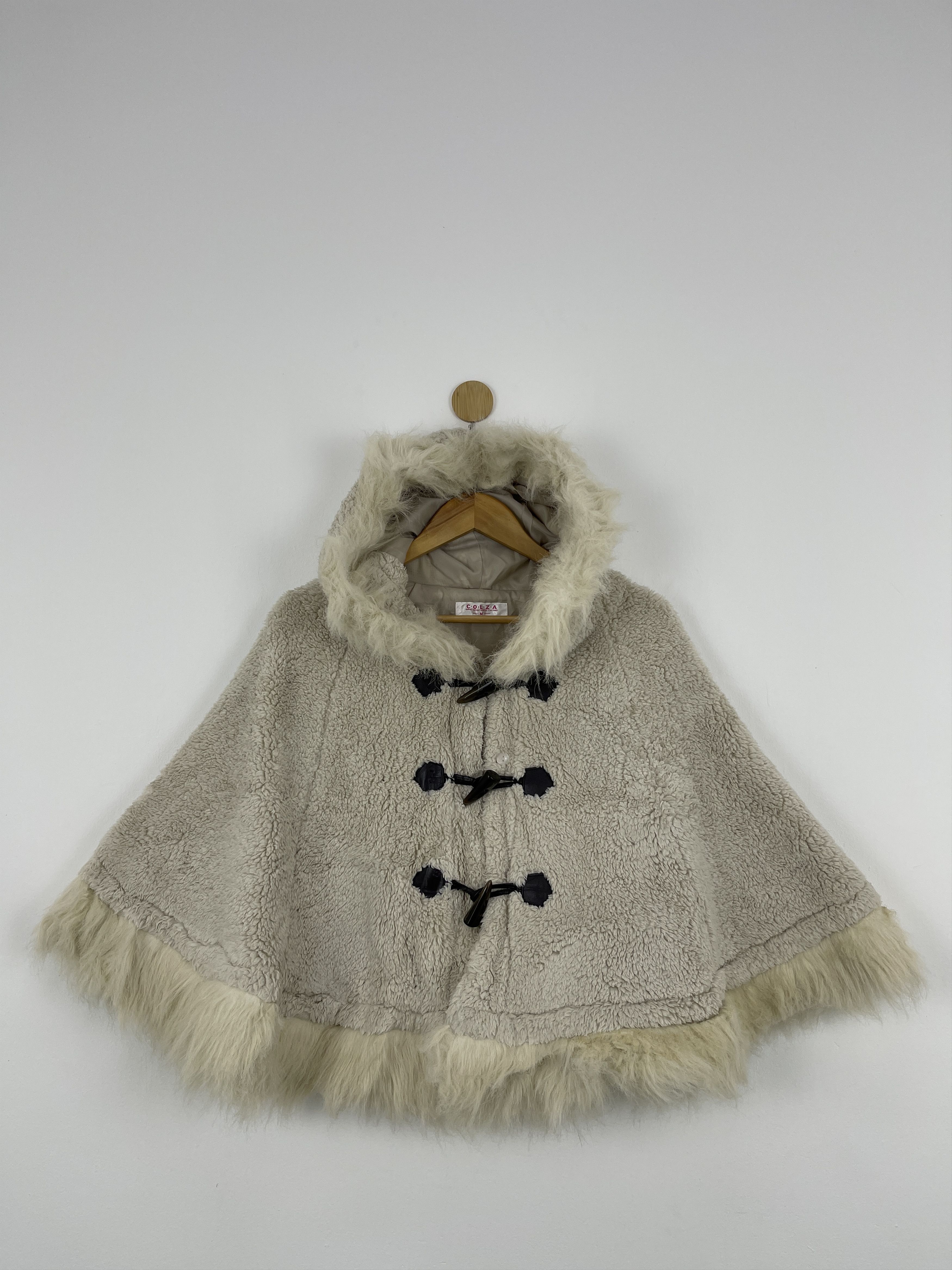If Six Was Nine Vintage Colza Button Up Sherpa Cloaks And Capes JA0021 Size US M / EU 48-50 / 2 - 1 Thumbnail