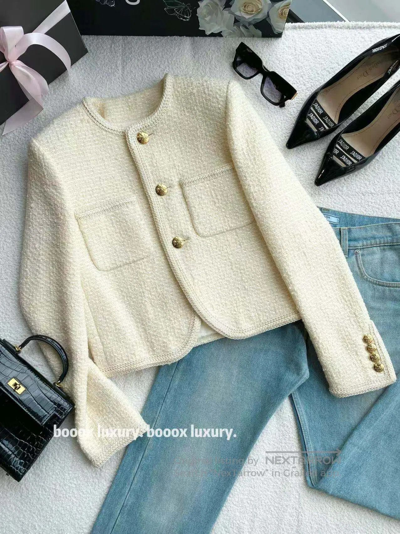 Celine Celine White moonlight three-button platinum jacket| Size 4XL / US 24-26 - 1 Thumbnail