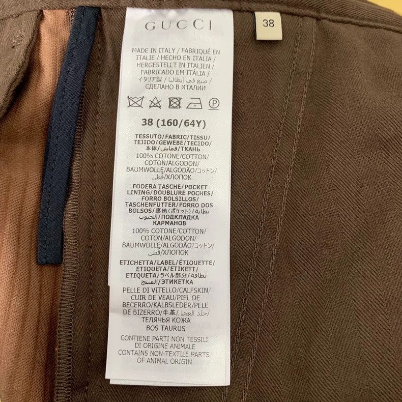 Gucci GucciDark brown leather brand cotton casual corduroy trouse Size US 38 / EU 54 - 7 Thumbnail