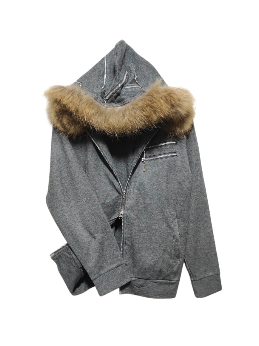 Japanese Brand Male & Co double multi zipper fur hoodie LGB style Size US M / EU 48-50 / 2 - 1 Thumbnail