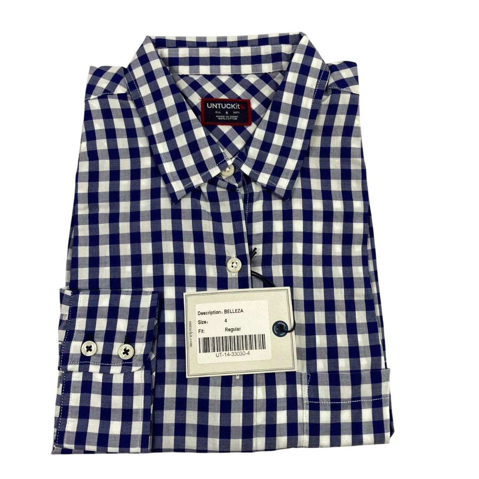 UNTUCKit UNTUCKit · 18 · Belleza Gingham Button-Up Shirt New Size S / US 4 / IT 40 - 4 Thumbnail