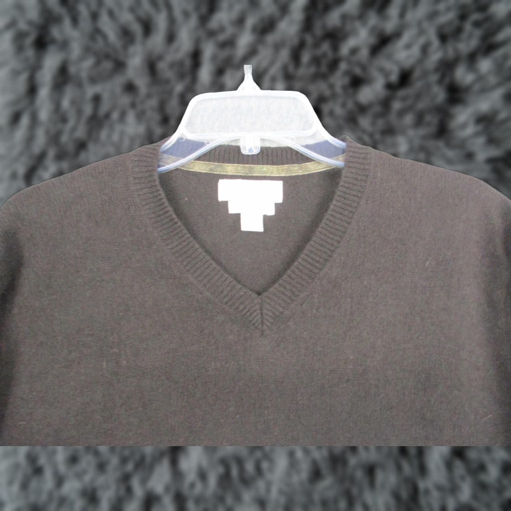 Banana Republic Banana Republic Sweater Mens L Brown Cotton Cashmere Angora V Neck Knit Pullover Slim Knit Solid VintageNone Size US L / EU 52-54 / 3 - 1 Thumbnail