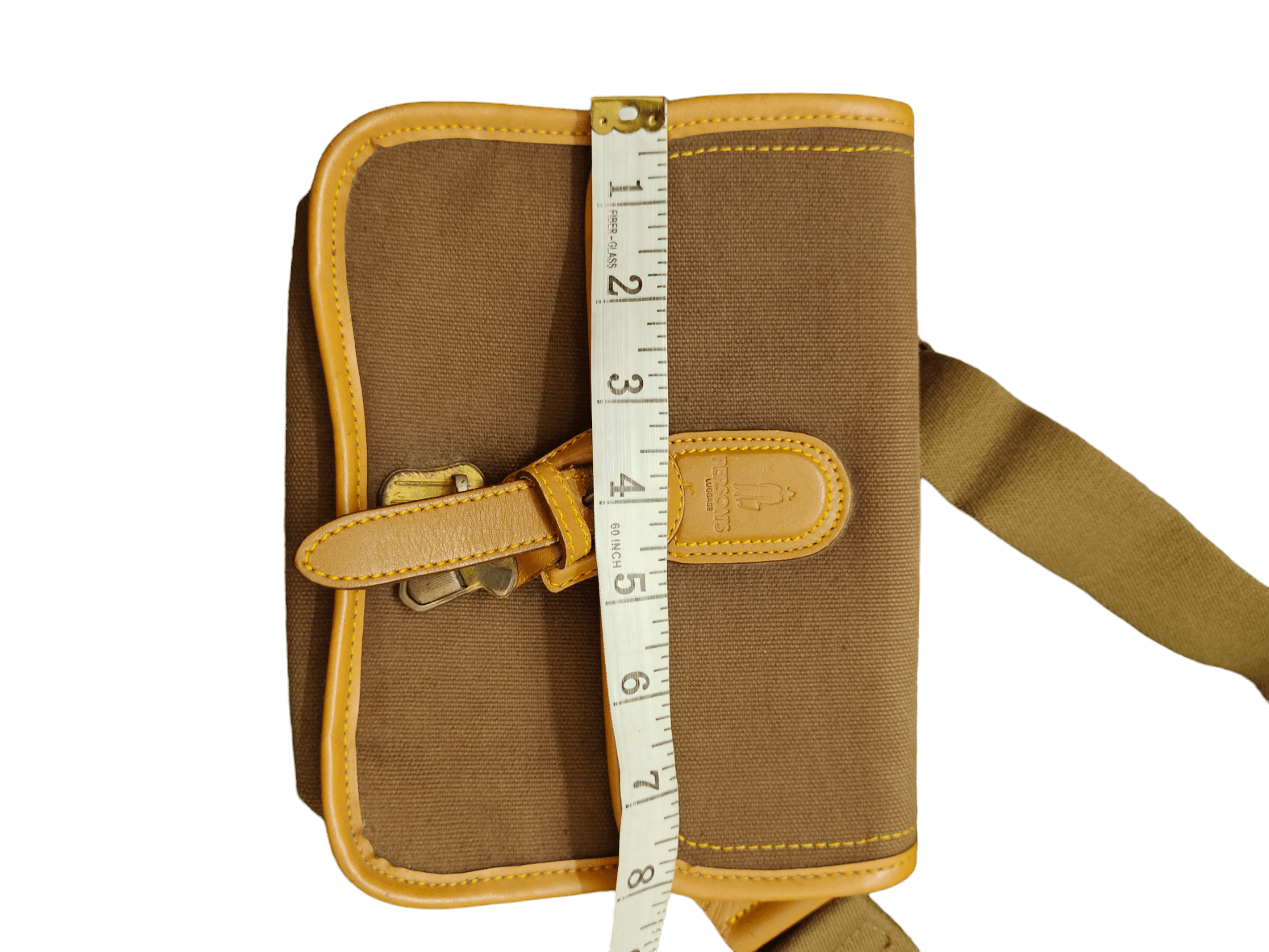 PERSON'S Vintage Persons Duck Cotton Leather Lining Belt Bag Size ONE SIZE - 10 Thumbnail
