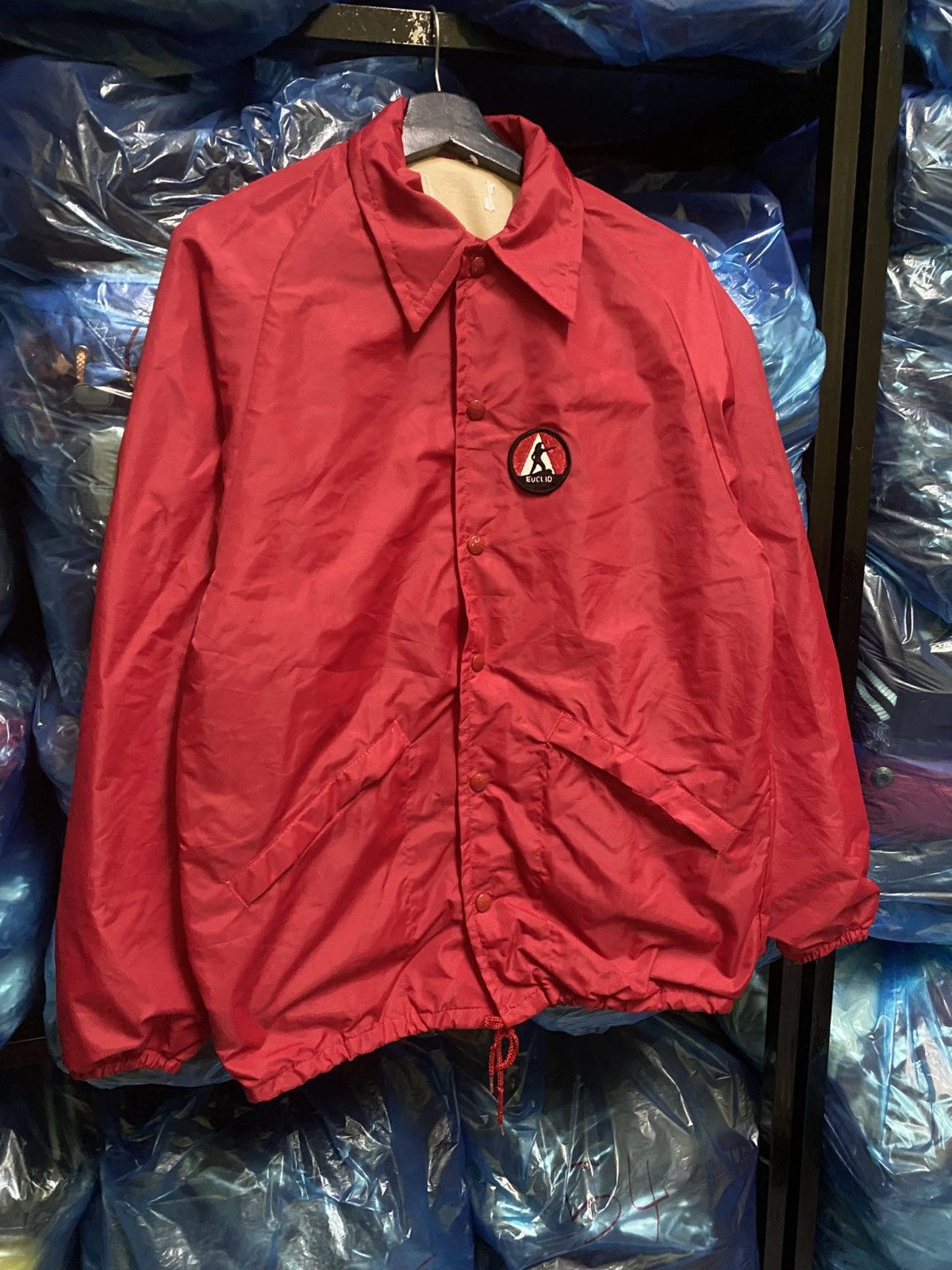Vintage Vintage Red EUCLID Nylon Coach Jacket with Crab Snap Buttons Size US M / EU 48-50 / 2 - 3 Thumbnail