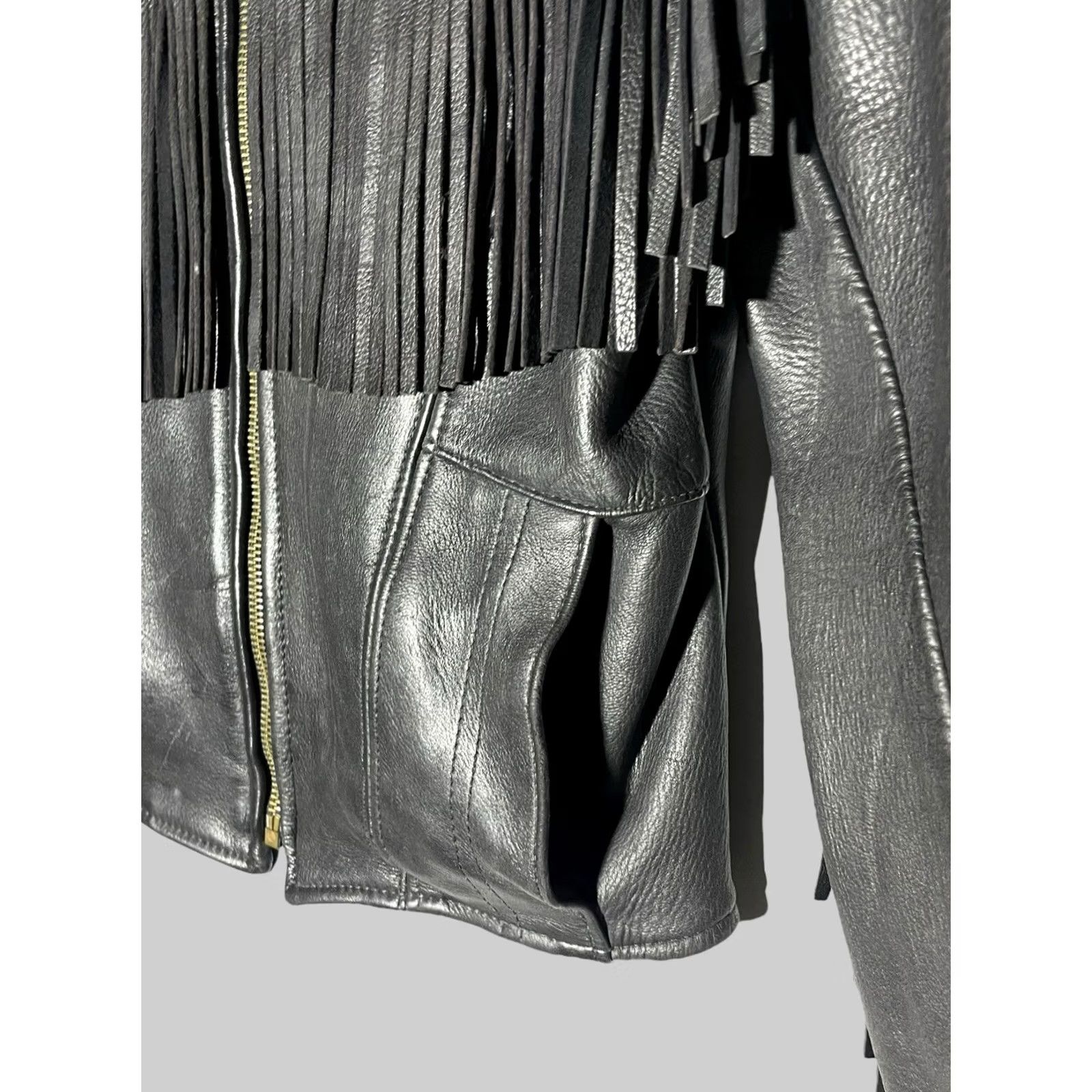 Vintage VINTAGE Branded Garments Jacket Womens S/XS Black Motorcycles Women Leather Size S / US 4 / IT 40 - 7 Thumbnail