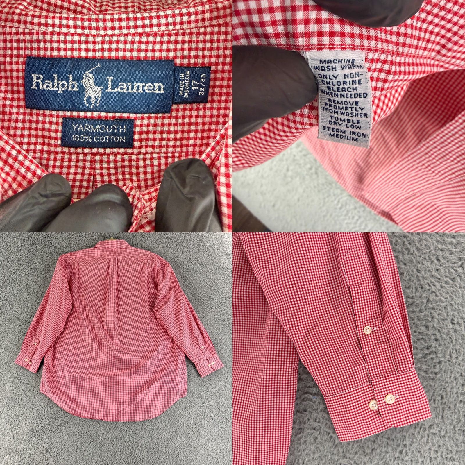 Ralph Lauren Ralph Lauren Button-Down Shirt Mens XL Red Check Print Long Sleeve Cotton Shirt Size US XL / EU 56 / 4 - 8 Thumbnail
