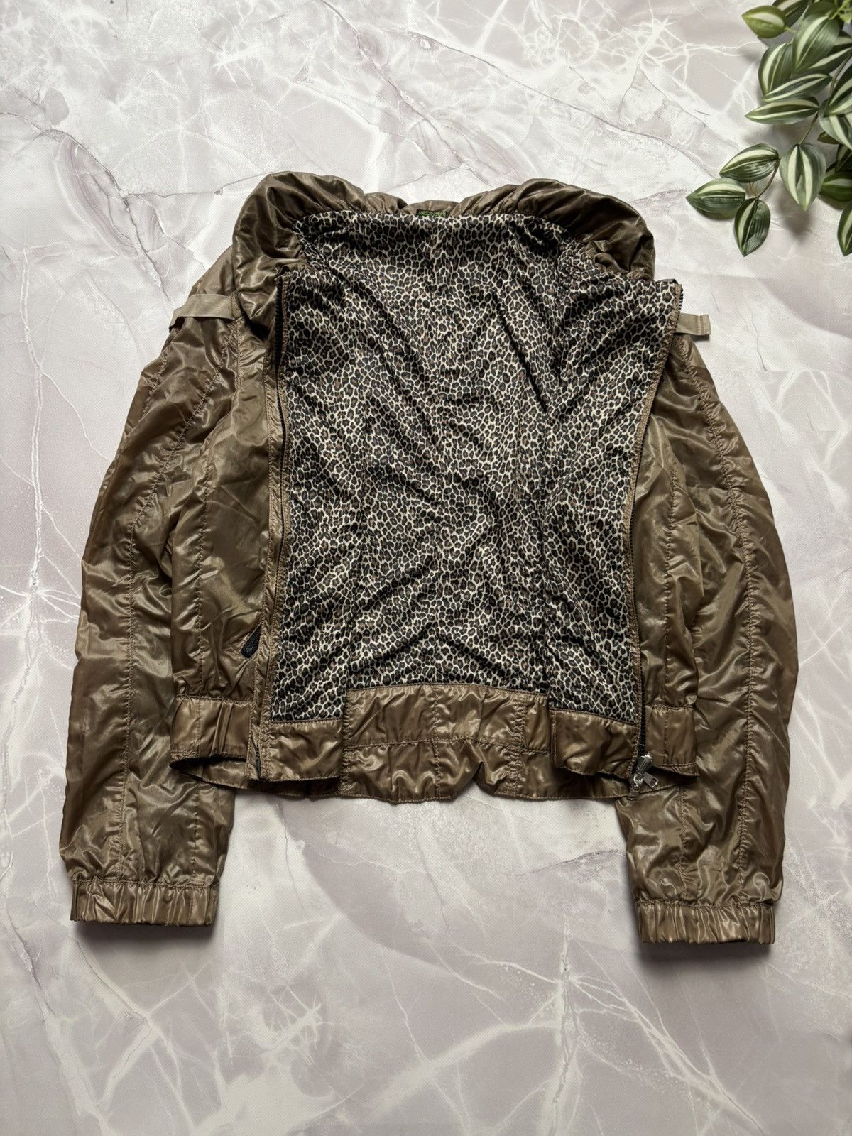 Other Marc Cain Reversible Nylon Jacket Brown / Leopard Print Size M / US 6-8 / IT 42-44 - 6 Thumbnail