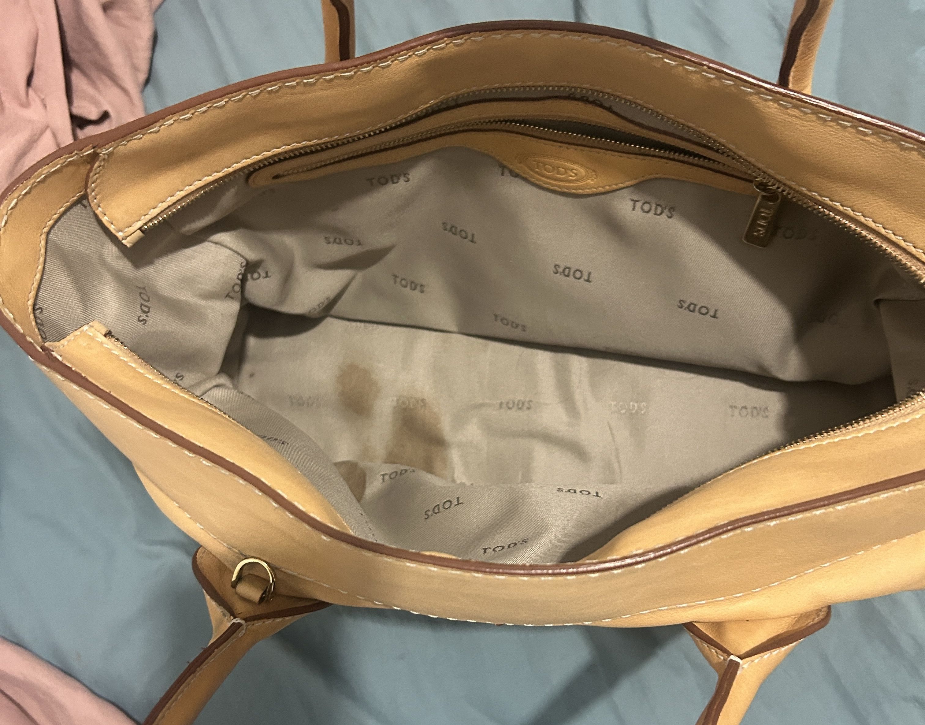 Tod's Tod’s Bag Shoulder Bag Top Handle Bag Leather in Beige Size ONE SIZE - 4 Thumbnail