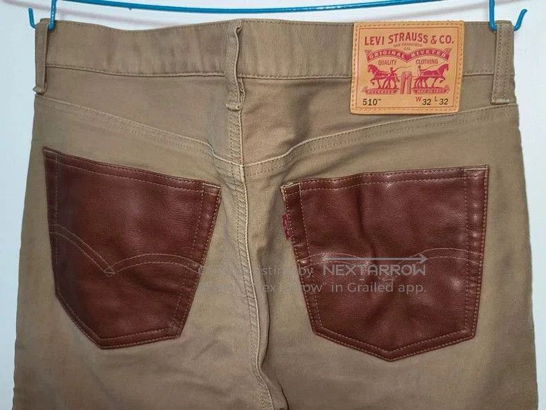 Junya Watanabe Junya Watanabe x Levis Khaki Denim Jeans. Size US 32 / EU 48 - 5 Thumbnail