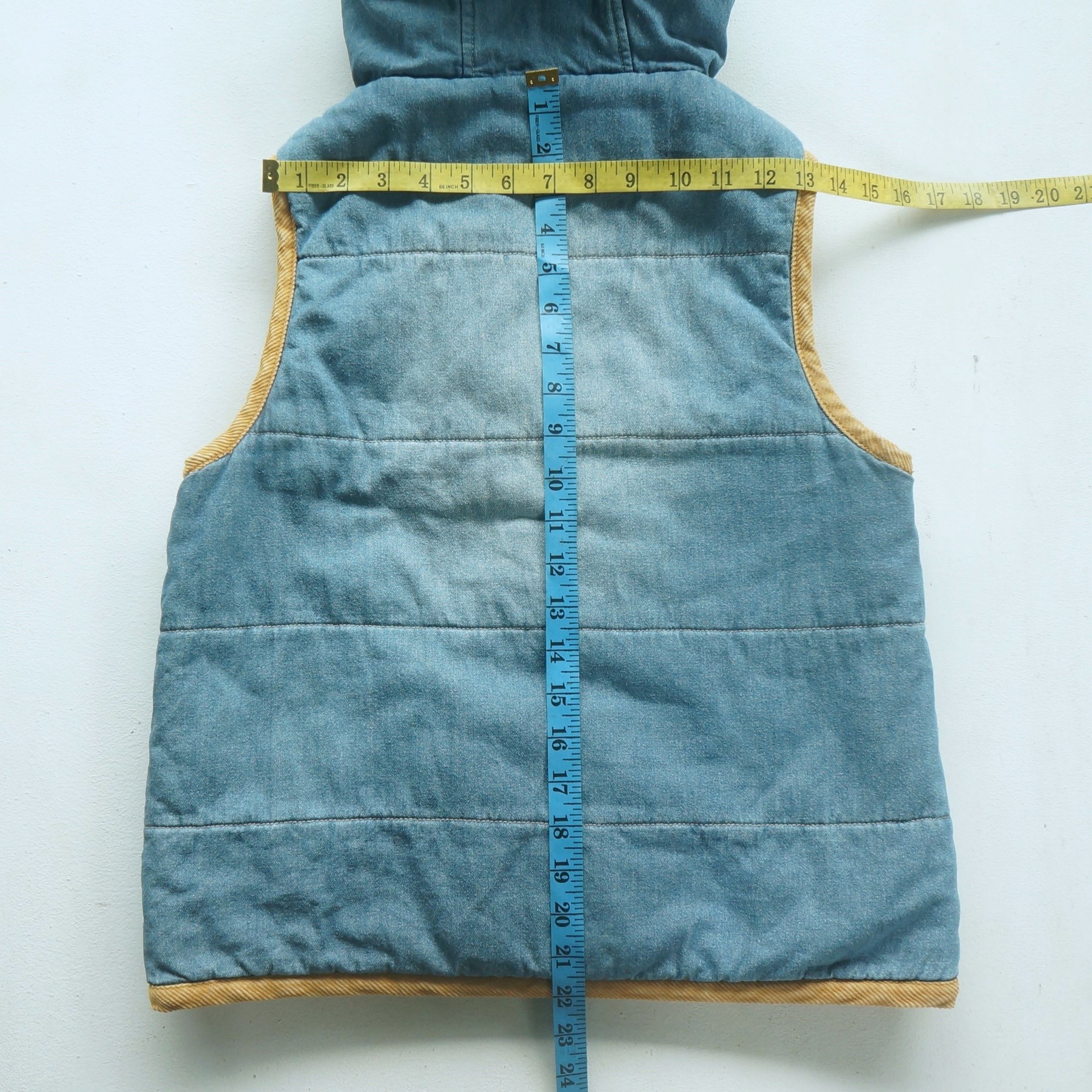 Japanese Brand Olive Des Olive Denim & Knit Hooded Vest Size S / US 4 / IT 40 - 9 Thumbnail