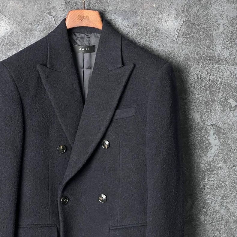 Amiri Amiri Navy Blue Double-breasted Suit Jacket Size 48R - 3 Thumbnail