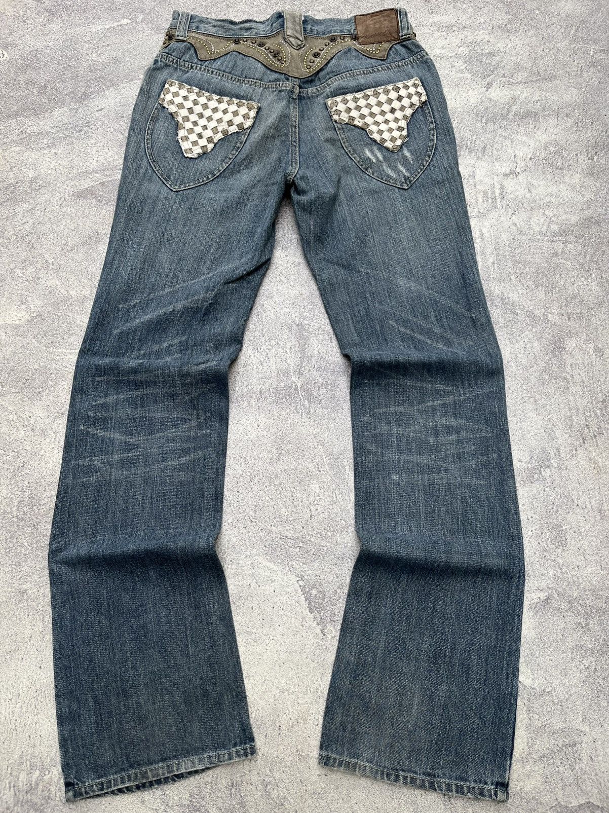 Tornado Mart Beach sound flared studded jeans inspired from tornado mart Size 29" - 4 Thumbnail