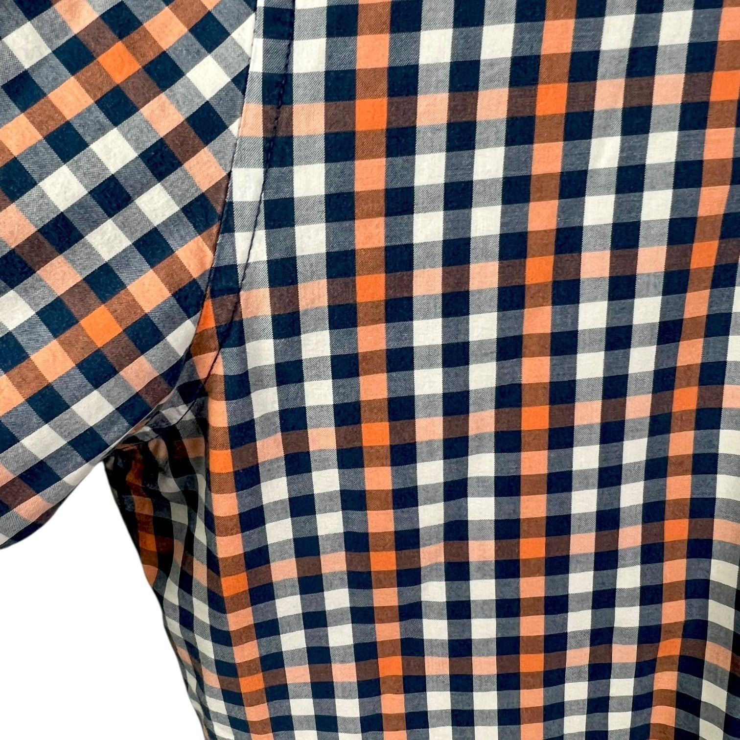 Jack Spade Men's Jack Spade Orange Gingham Button-Up Shirt - S - $190 Size US S / EU 44-46 / 1 - 5 Thumbnail
