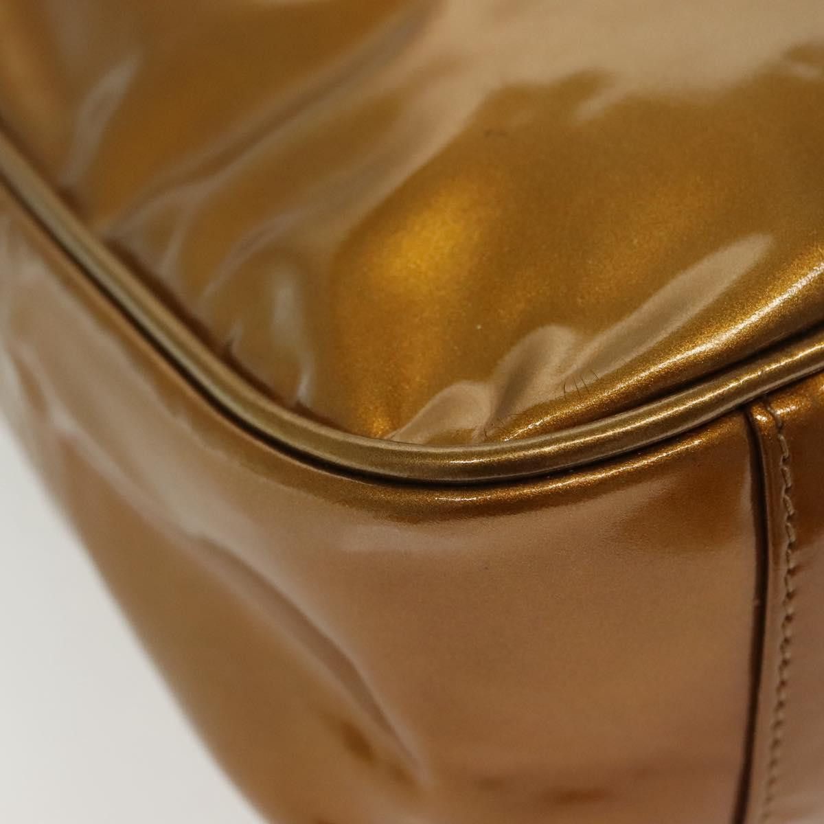 Gucci GUCCI Bamboo Hand Bag Patent Leather Gold 001 1705 001 1705 Size ONE SIZE - 12 Thumbnail