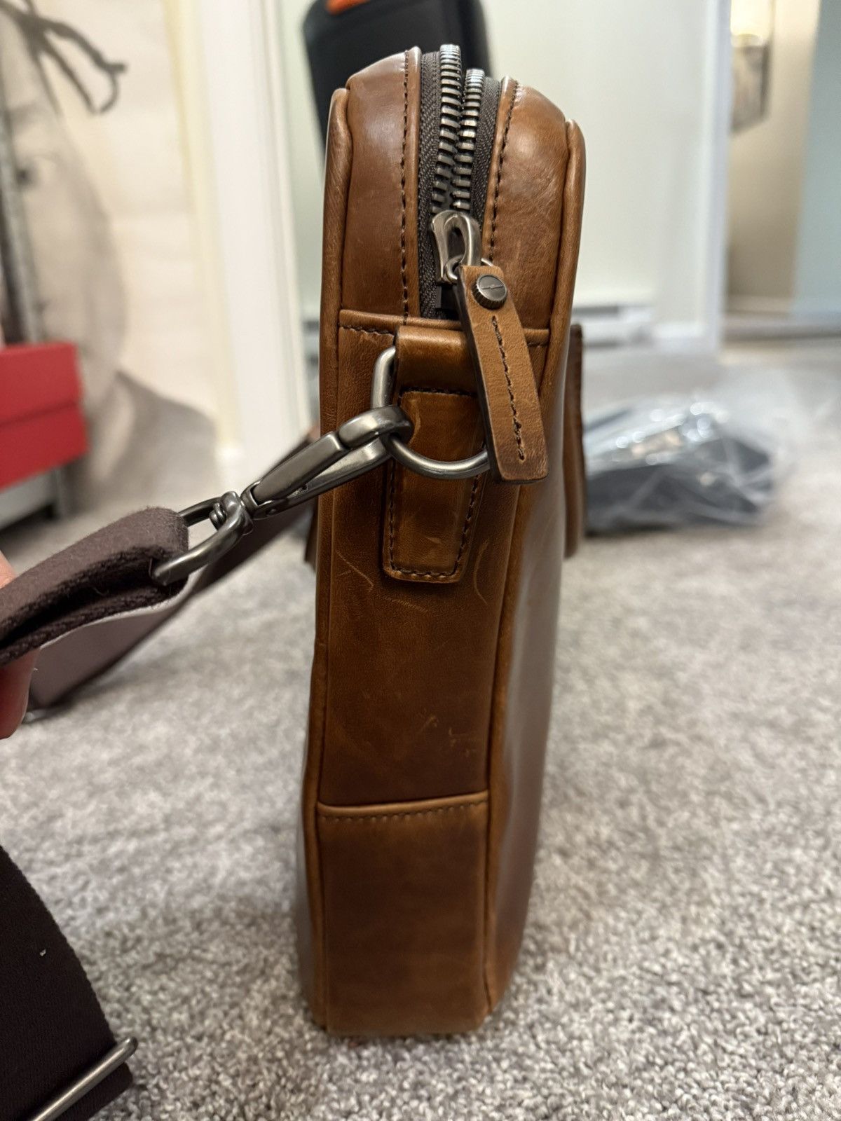 Shinola Mens Leather Laptop Case Size ONE SIZE - 6 Thumbnail