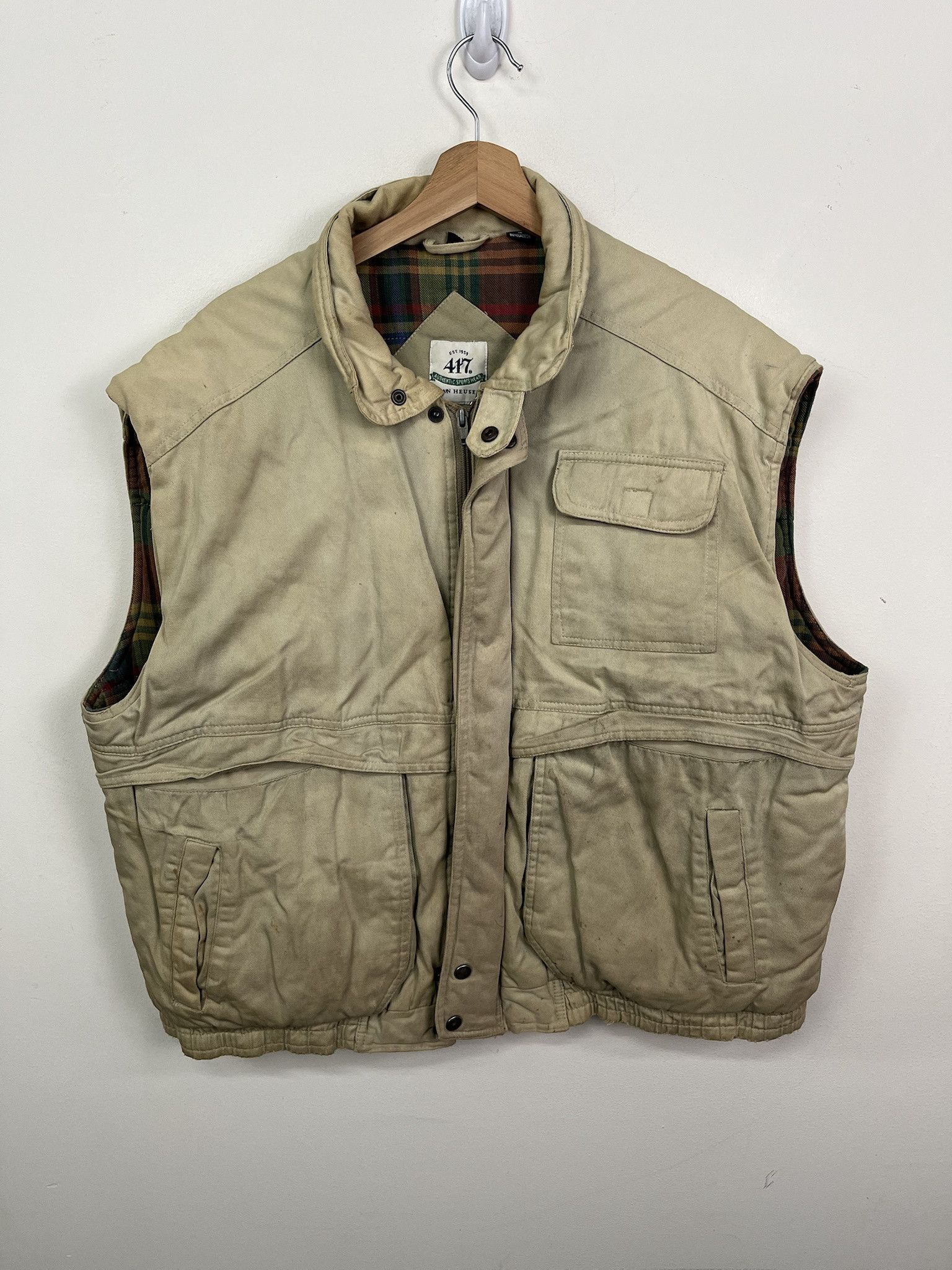 Vintage Vintage 1990s Van Heusen Quilted Vest Cargo Tactical Vest Size XL Size US XL / EU 56 / 4 - 1 Thumbnail