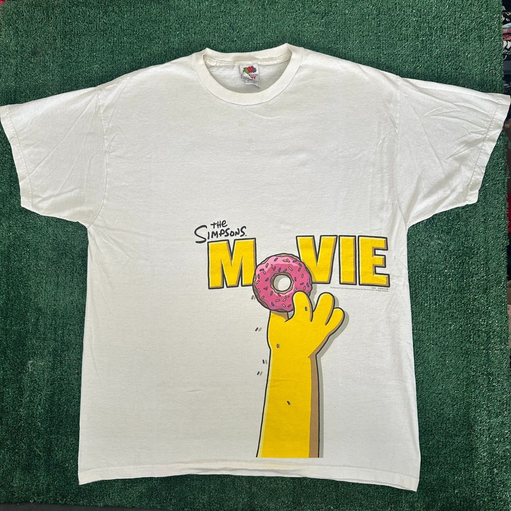 Fruit Of The Loom Vintage Y2K Simpsons Movie T-Shirt Homer Cartoon Film Promo Size US XL / EU 56 / 4 - 1 Thumbnail