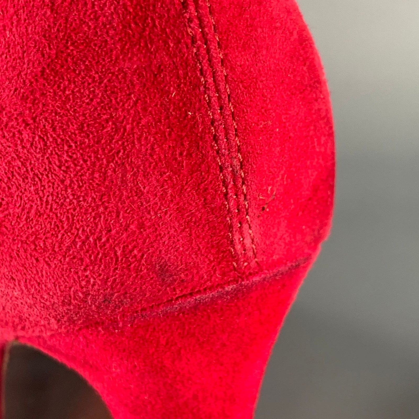 Alexander McQueen ALEXANDER MCQUEEN Size 8 Red Suede Platform Ankle Boots Size US 8 / IT 38 - 10 Thumbnail