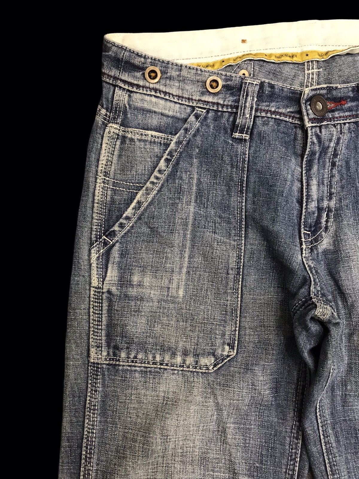 Japanese Brand 💥BELL BOTTOM💥BACK NUMBER LIGHT LOW RISE BAKER DENIM F415 Size US 30 / EU 46 - 4 Thumbnail
