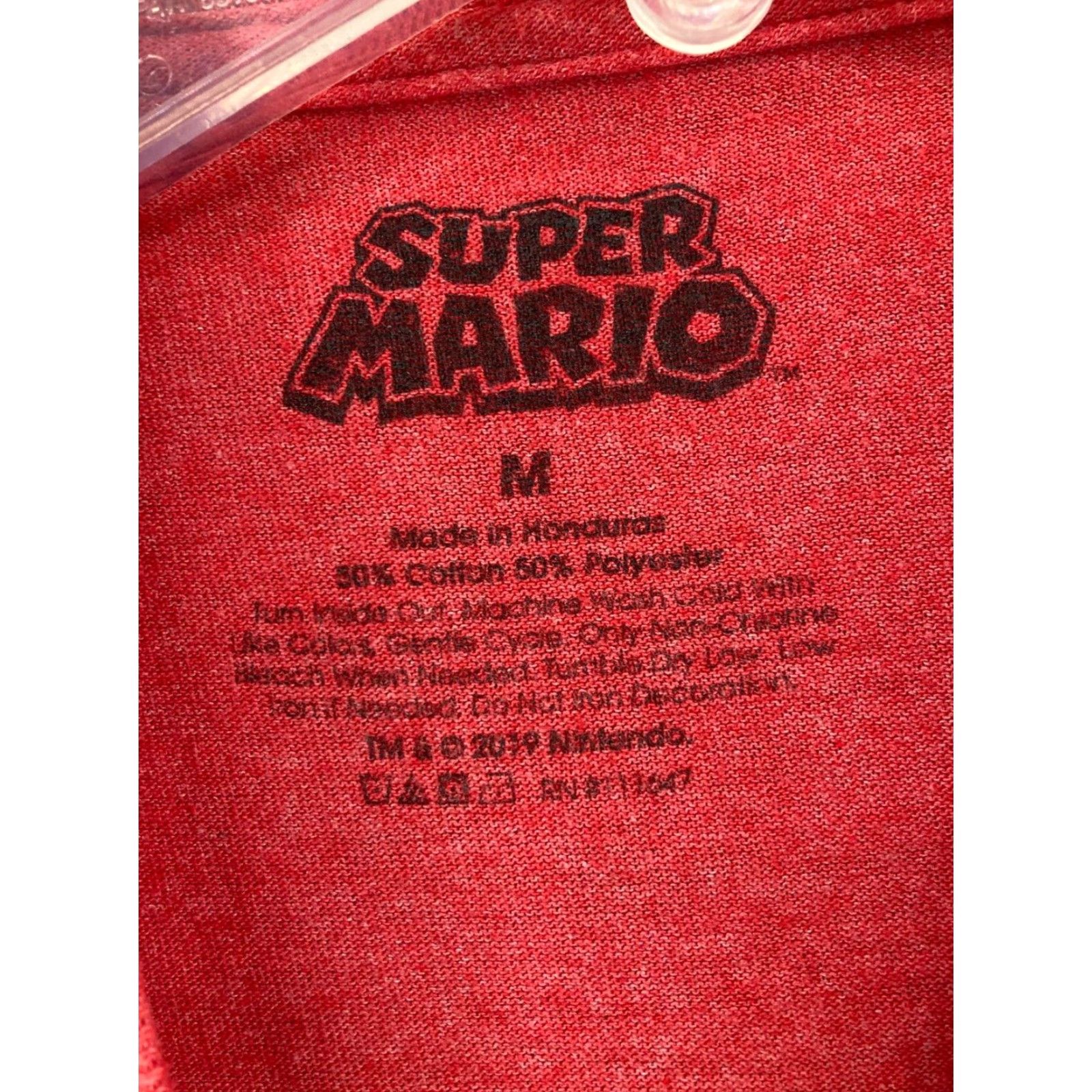 Nintendo Super Mario Mens TShirt Classic Shirt M Red Nintendo Mario Crew Neck Cotton Blend Jersey Short Sleeve 90s Theme Mens Size US M / EU 48-50 / 2 - 5 Thumbnail
