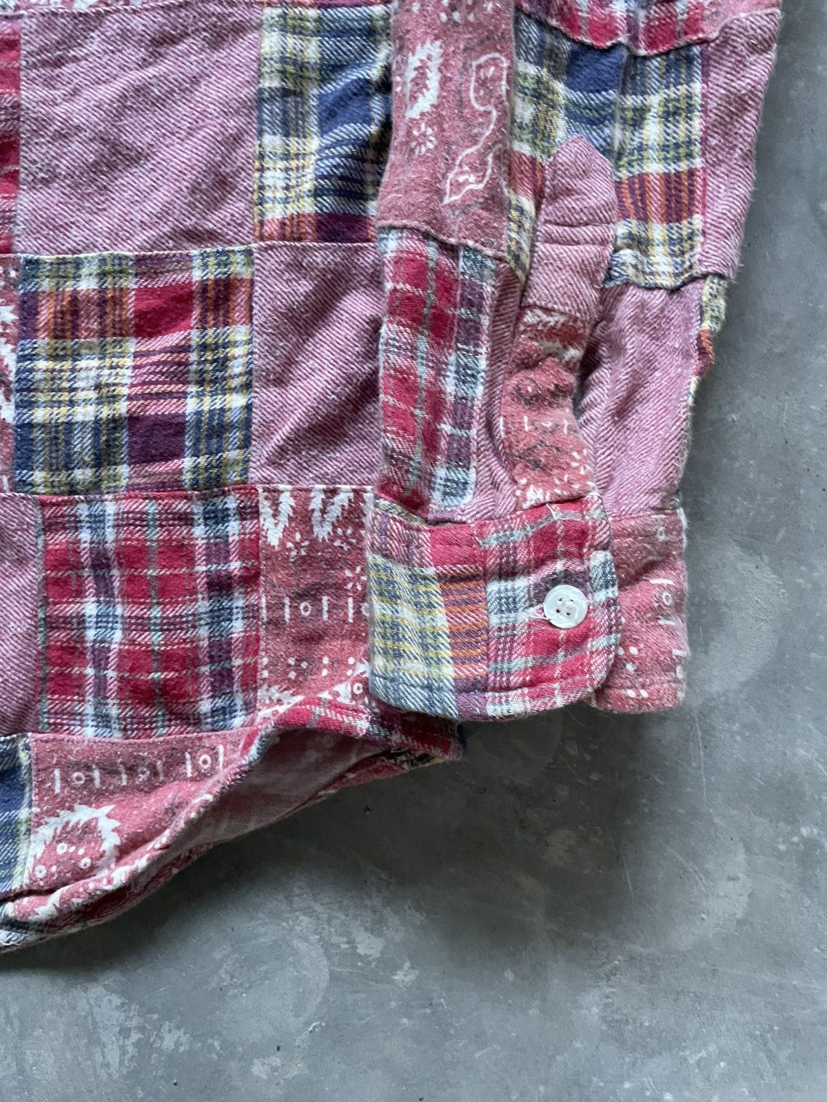 Japanese Brand Spice Island Patch Work Flannel Paisley Pattern Button Ups Size US M / EU 48-50 / 2 - 5 Thumbnail