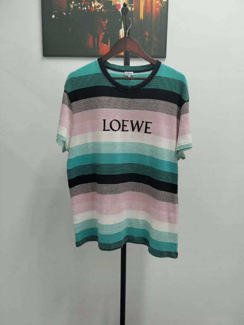 Loewe striped LOEWE embroidered short sleeve T-shirt - dmc Size US L / EU 52-54 / 3 - 1 Thumbnail