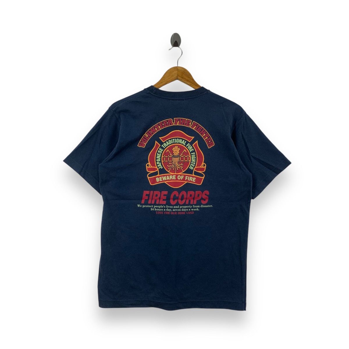 Vintage Vintage JAPAN TRADITIONAL Fire Fighter Corps Tee Shirt Top Size US L / EU 52-54 / 3 - 1 Thumbnail
