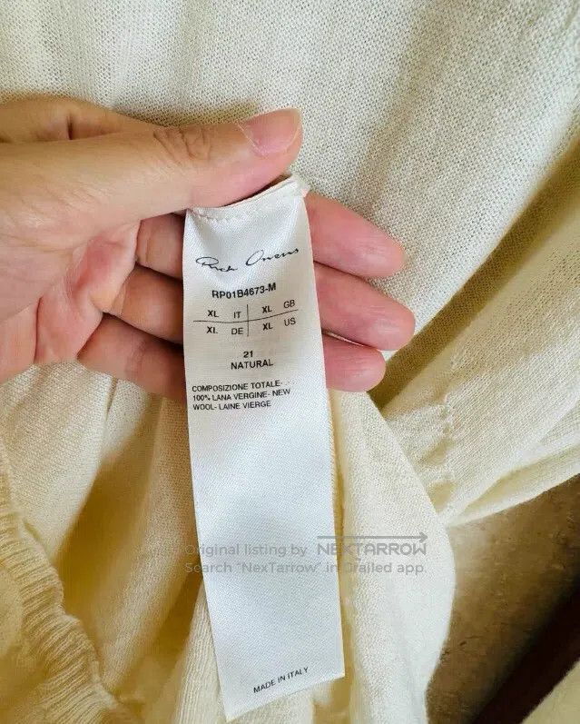 Rick Owens RICK OWENS 100% wool top, size XL Size XL / US 12-14 / IT 48-50 - 4 Thumbnail