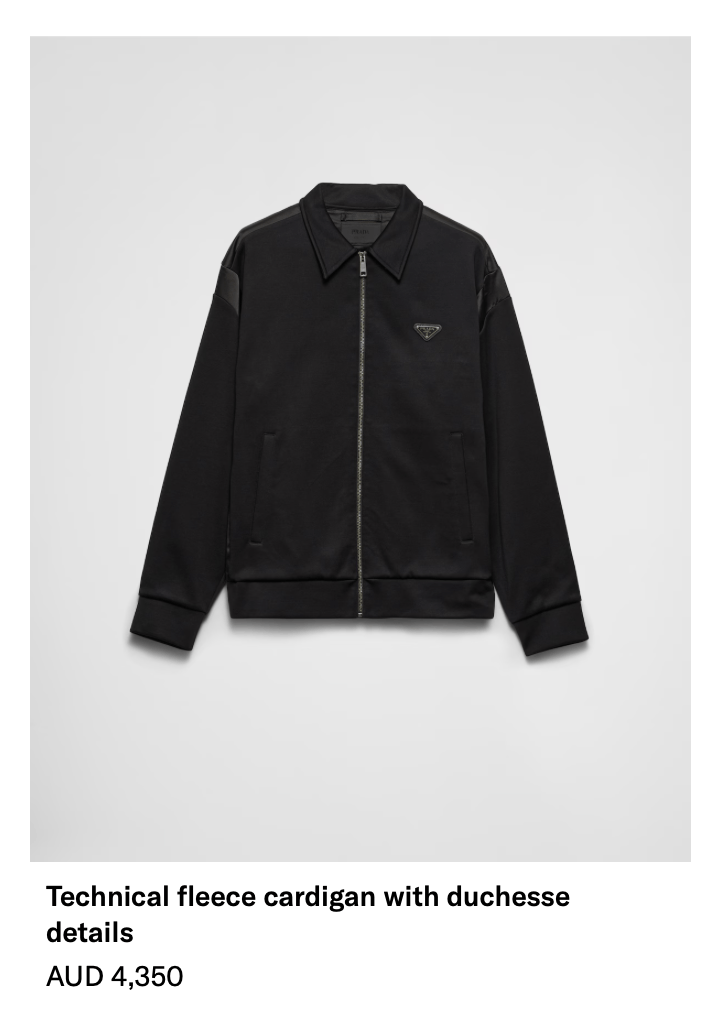 Prada PRADA Technical Fleece Cardigan Track Jacket RRP $4350 Size US XL / EU 56 / 4 - 1 Thumbnail