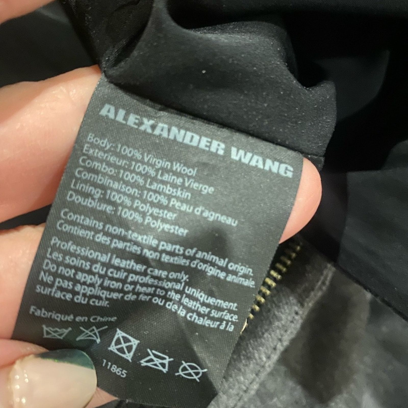 Alexander Wang ALEXANDER WANG Wool/leather Skinny Leg Trousers SZ. 2 Gray Size 26" / US 2 / IT 38 - 4 Thumbnail