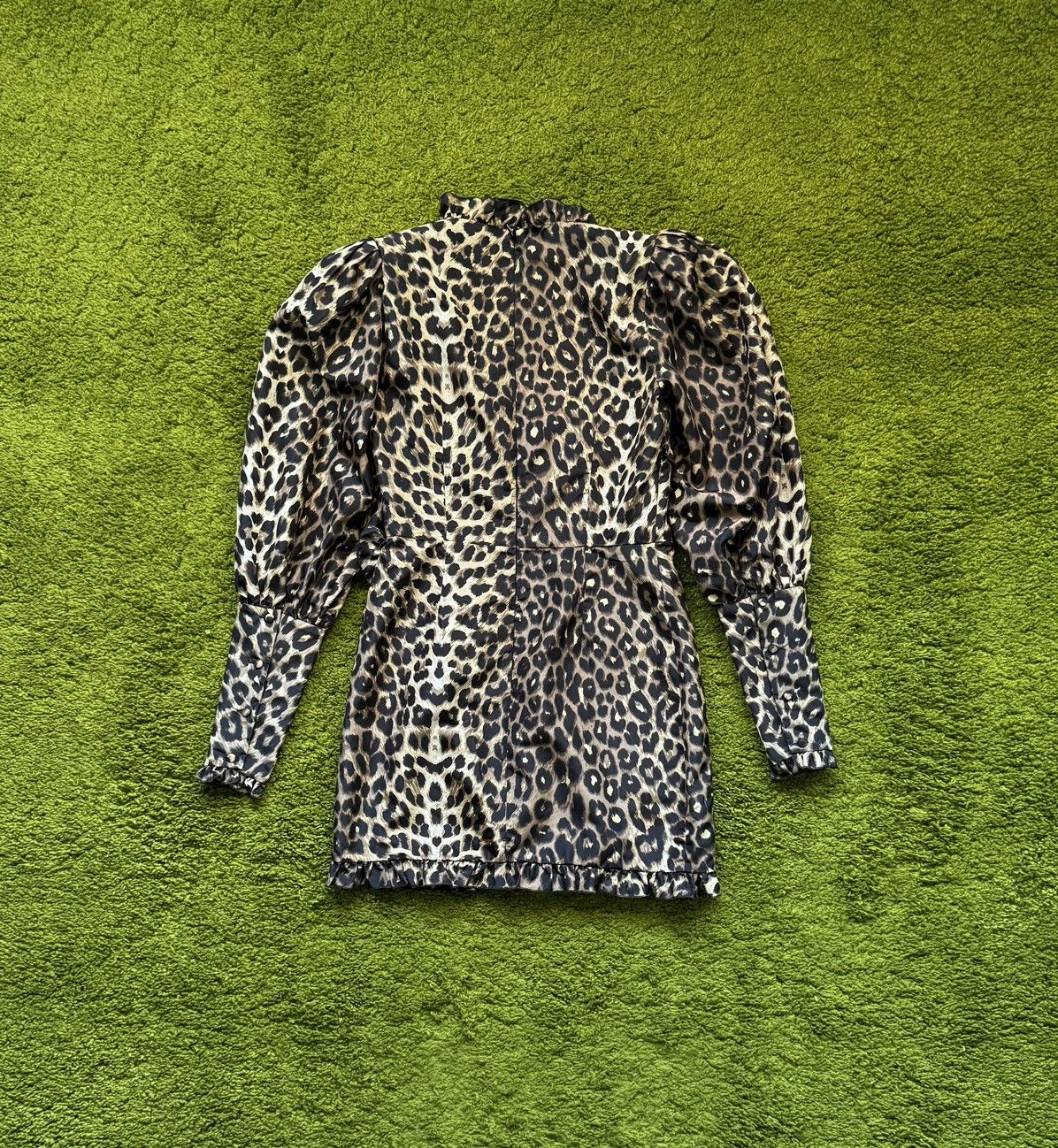 Alessandra Rich Alessandra Rich 100% silk leopard pattern mini dress Size S / US 4 / IT 40 - 2 Thumbnail