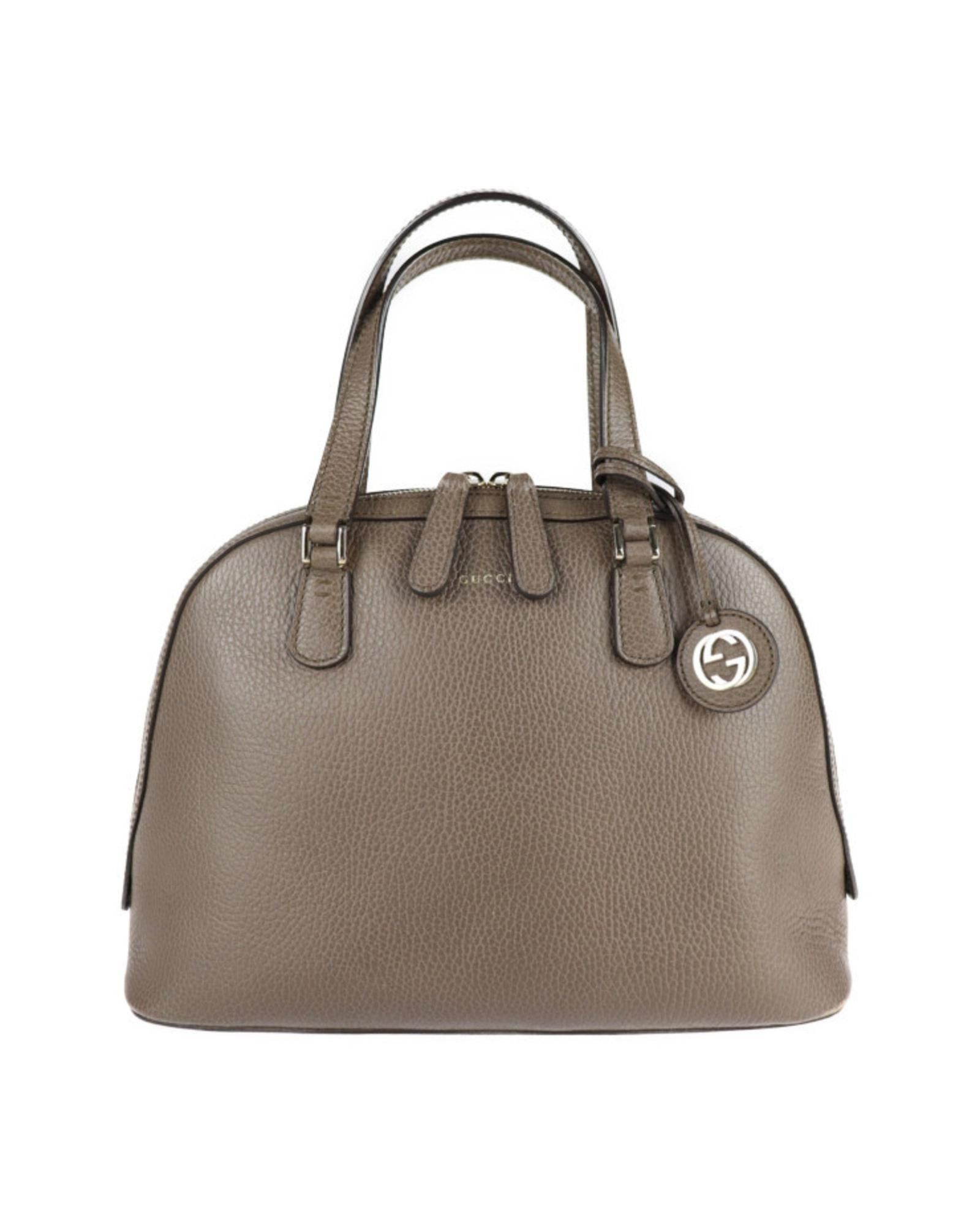 image of Gucci Dollar Leather Handbag in Brown, Women's