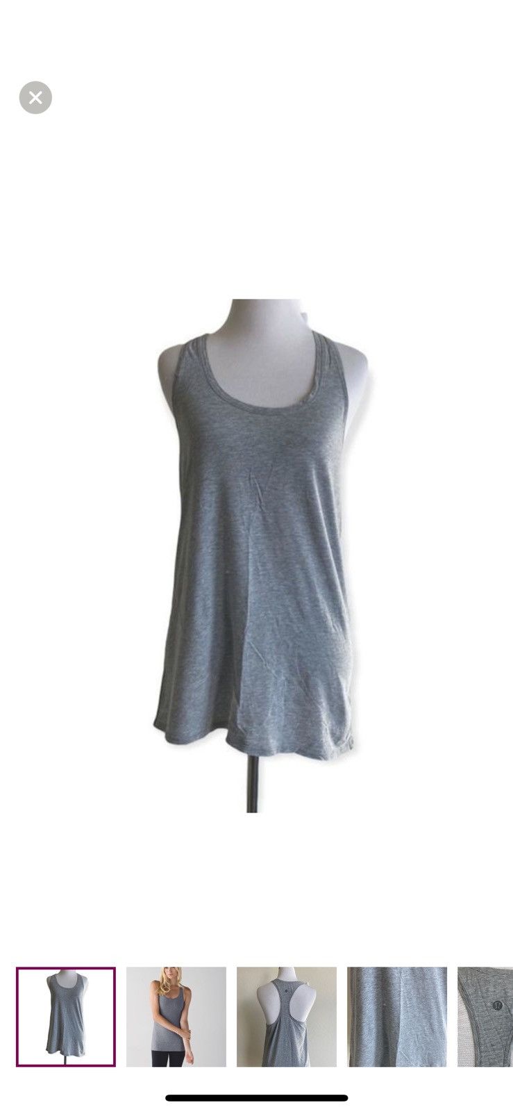 Lululemon Lululemon grey cool racerback tank top Size S / US 4 / IT 40 - 1 Thumbnail