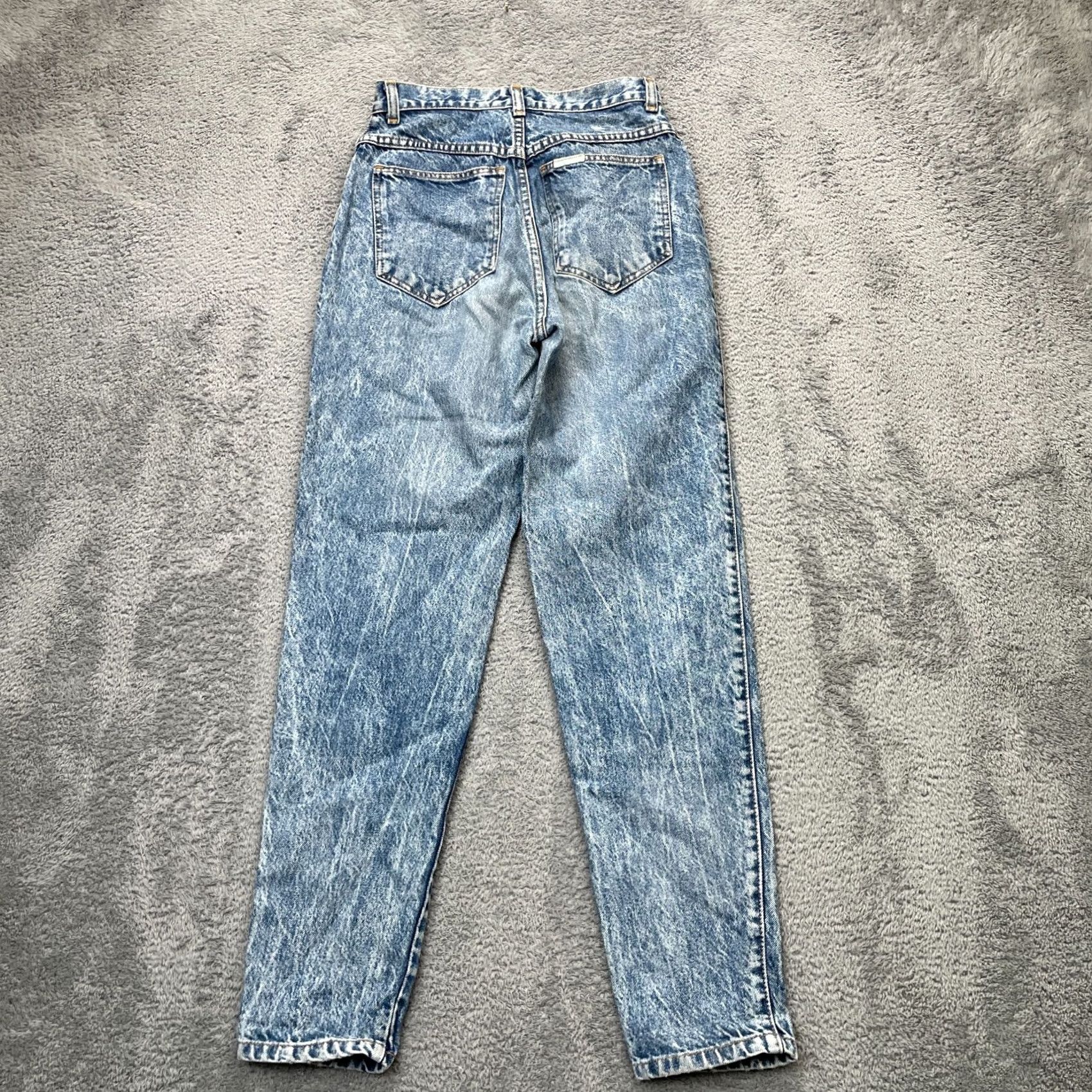 Vintage VINTAGE Sasson Jeans Womens 6 Blue Tapered Leg Denim Acid Wash Size 26" / US 2 / IT 38 - 7 Thumbnail