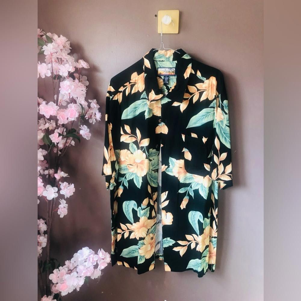 Designer Hawaii shirt top button down floral Size US XL / EU 56 / 4 - 3 Thumbnail