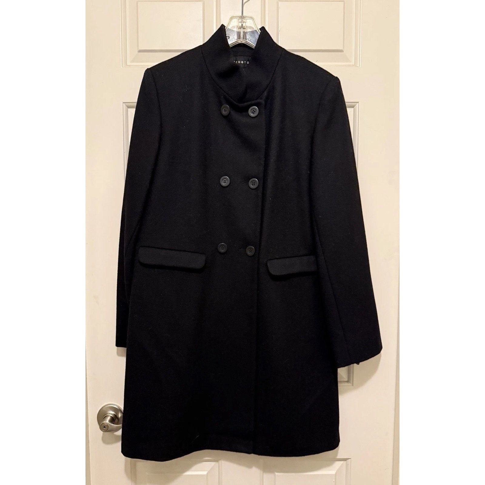 Other Braetan Women's Wool Blend Black 6 Button Up Pea Coat Size M Size M / US 6-8 / IT 42-44 - 3 Thumbnail