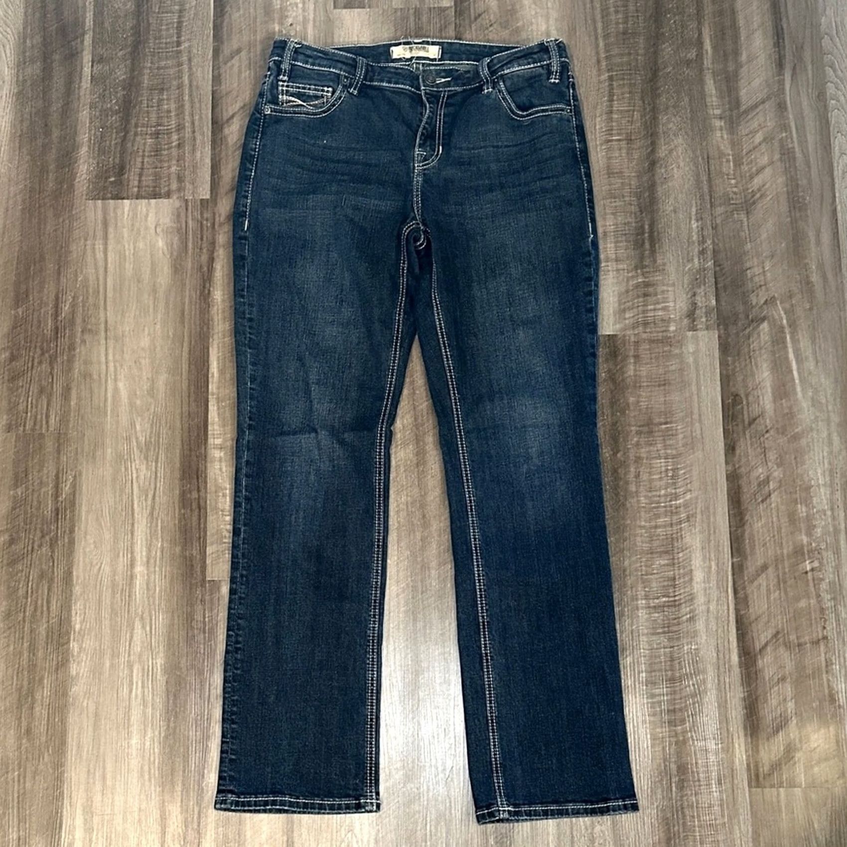 Denime VINTAGE Rock & Roll Denim Bootcut Jeans Women 31 Regular Blue 33x34 90s Style Mens Womens Size 24" / US 00 / IT 34 - 2 Thumbnail