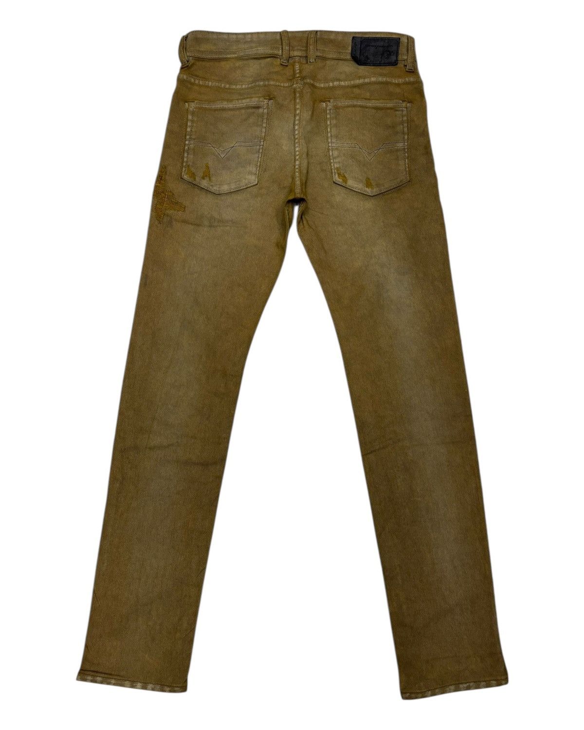 Diesel 💥Diesel Vintage Slim Skinny Distressed Jeans Tan Fade Size US 28 / EU 44 - 9 Thumbnail