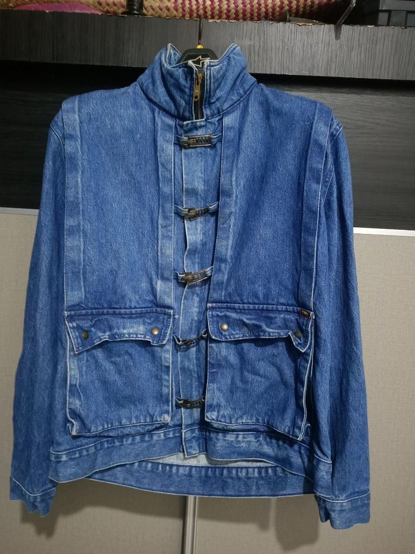 Lee Vintage 80s Lee Denim Toggle Jacket Made in Canada Size US L / EU 52-54 / 3 - 1 Thumbnail