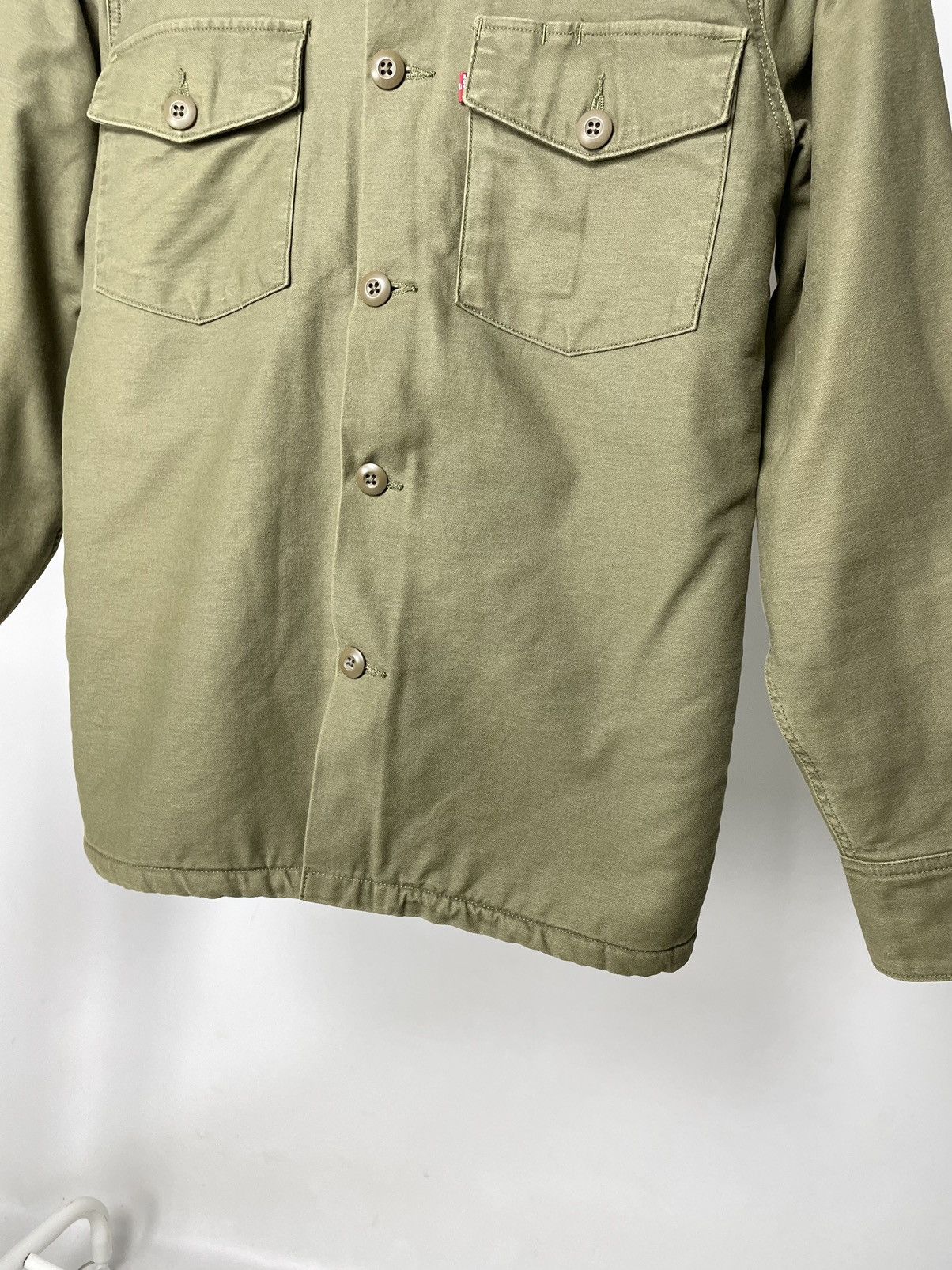 Levi's Levis Green 🥦 Size S Sherpa Jacket with Fur Military Style Size US S / EU 44-46 / 1 - 5 Thumbnail