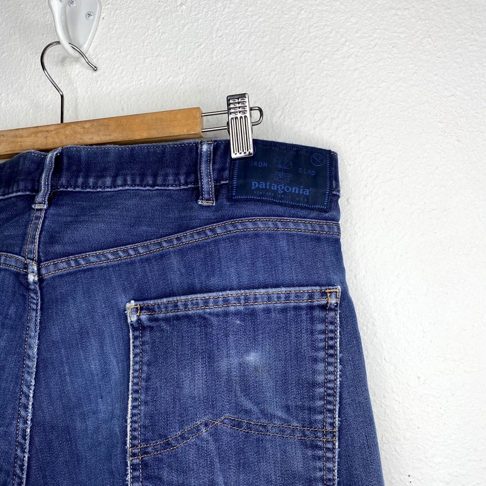 Patagonia Patagonia Jeans Distressed 36x29 Regular Men Straight Blue Cotton Organic Iron Clad - Vintage? Size US 36 / EU 52 - 7 Thumbnail