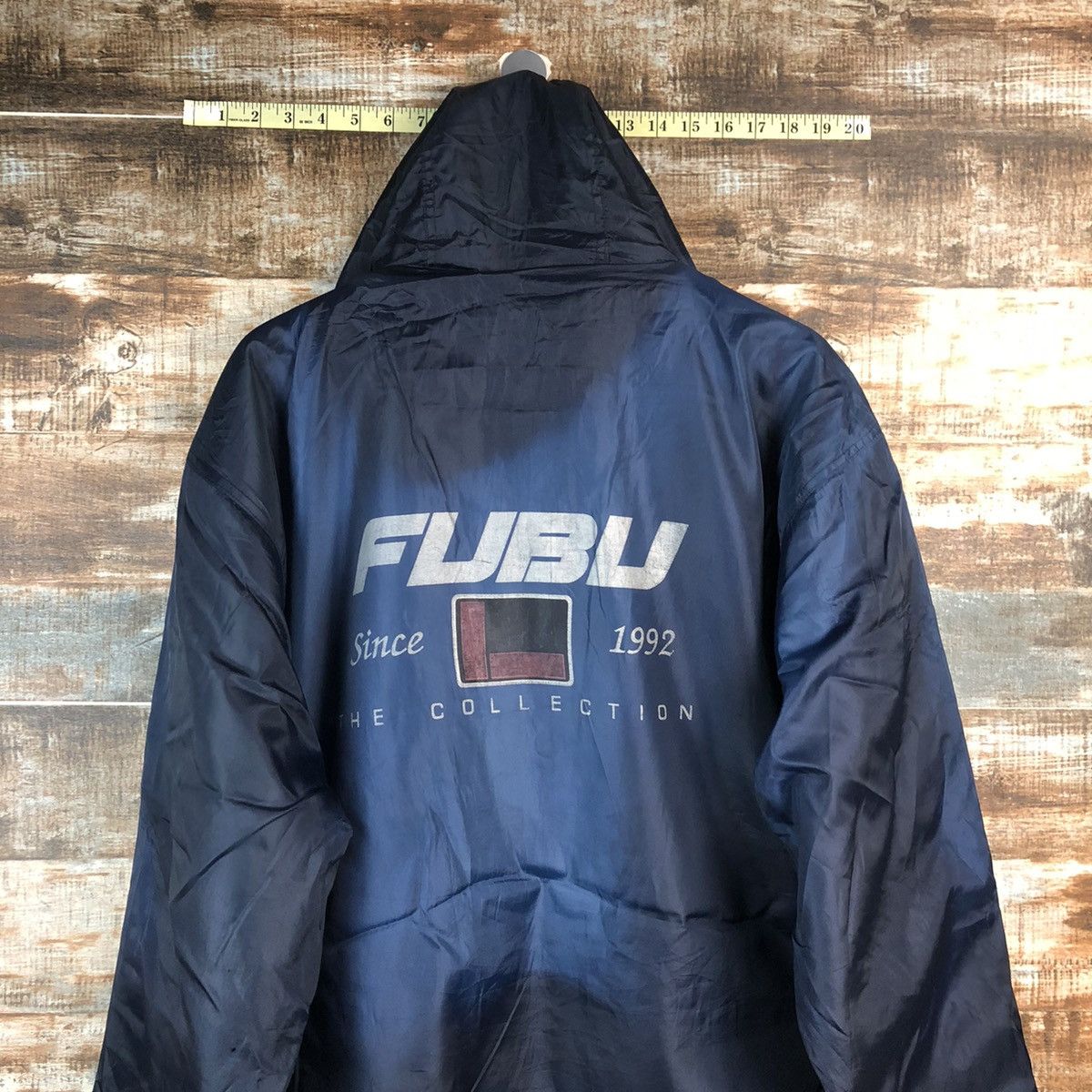 Fubu Fubu Sports Dark blue Hoodie windbreaker #A2369 Size US XL / EU 56 / 4 - 2 Thumbnail