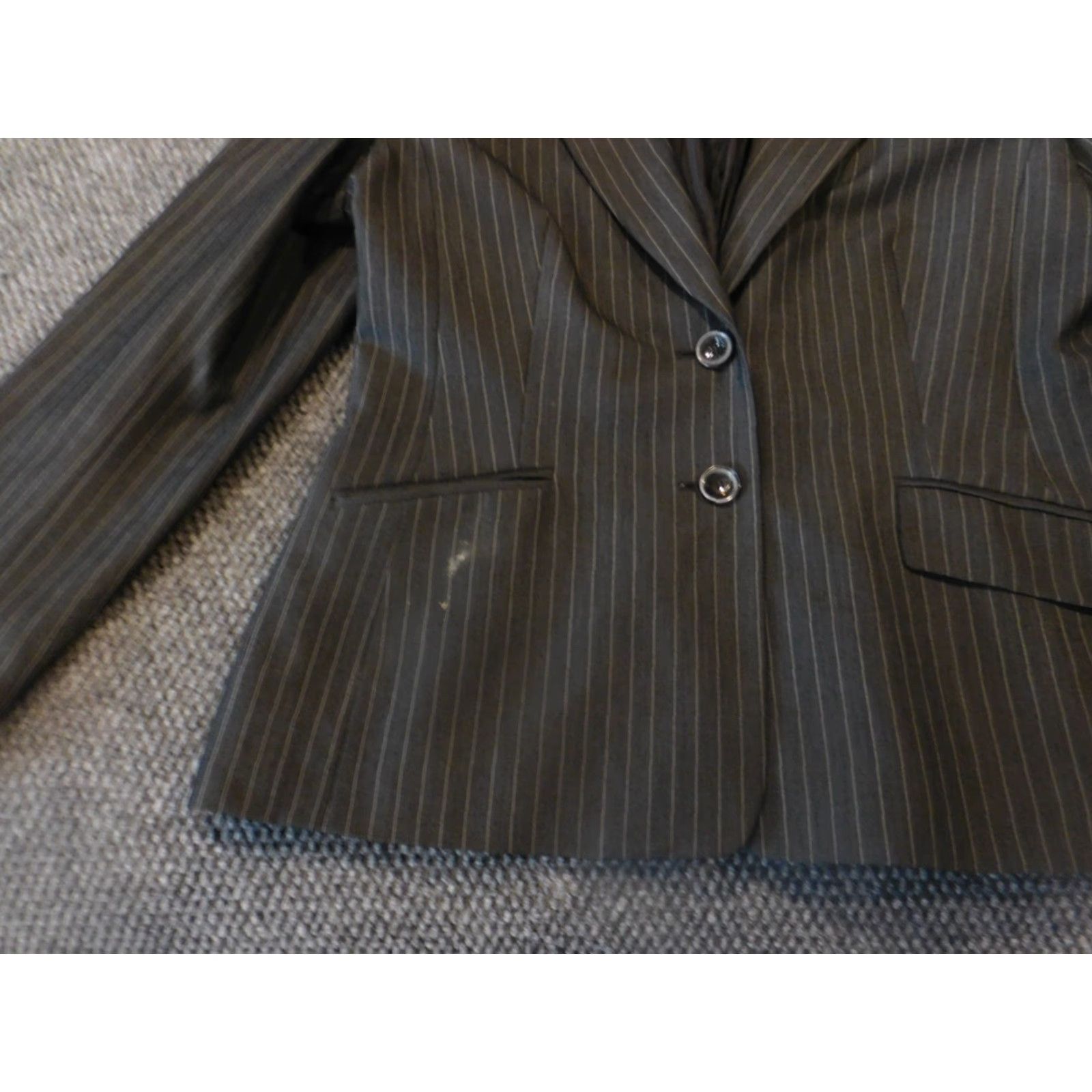 Jones New York **Jones New York Gray Women's Mid-Length 14 Stripe Blazer** User: Jones New York Gray Women's Mid-Length 14 Stripe Blazer Size XL / US 12-14 / IT 48-50 - 4 Thumbnail