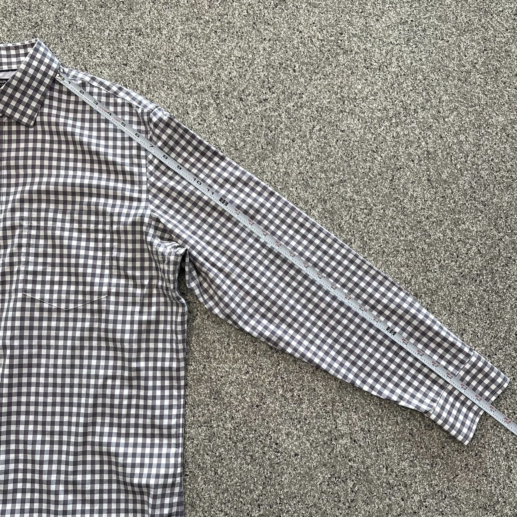 Banana Republic Banana Republic Button-Up Shirt Mens L Purple Classic Check Non-Iron Cotton Wide Collar Size US L / EU 52-54 / 3 - 6 Thumbnail